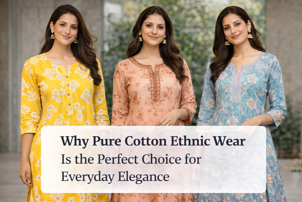 why pure cotton ethnic wear is the perfect choice for everyday elegance