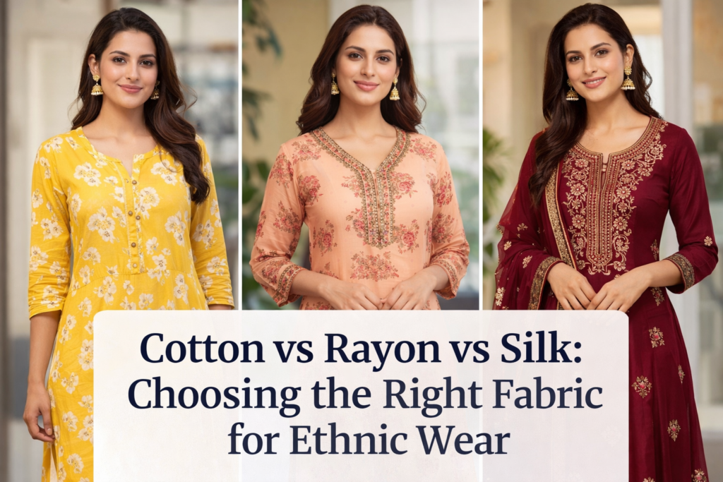cotton vs rayon vs silk choosing the right fabric for ethnic wear